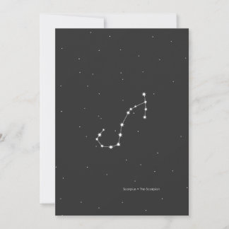 Cartão De Festividades Scorpius, Constelação do Escorpião