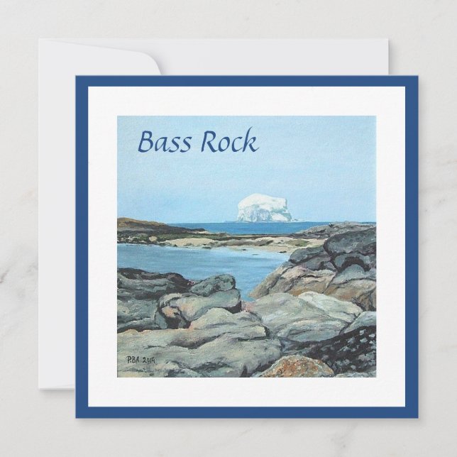 Cartão De Festividades Scotland, Bass Rock, North Berwick art por Pola.B. (Frente)