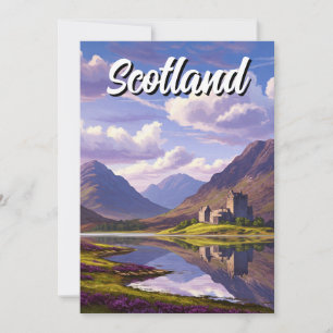 Cartão De Festividades Scotland Highlands Castle Viagem