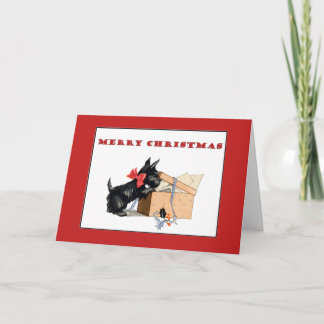 Cartão De Festividades Scottie Dog Merry Christmas card