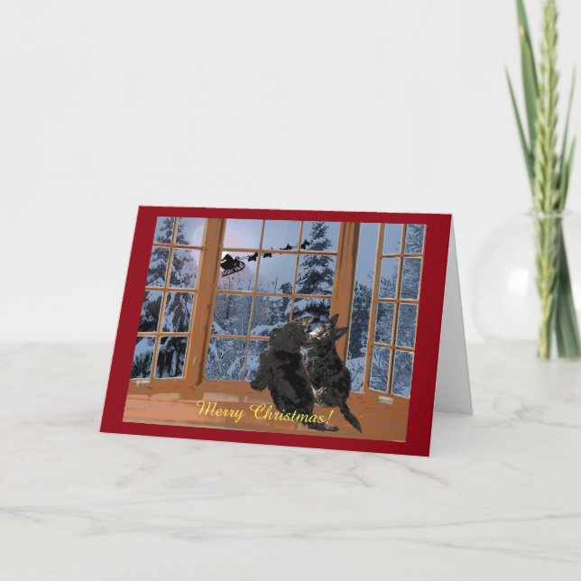 Cartão De Festividades Scottie Merry Christmas (Frente)