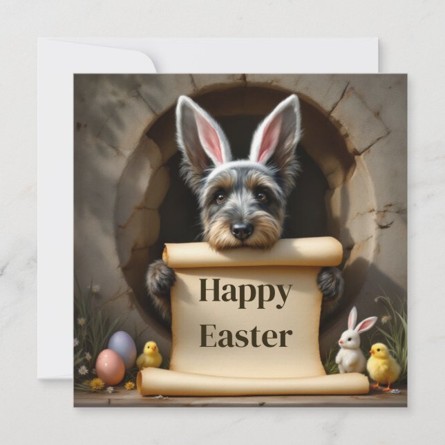 Cartão De Festividades Scottish Terrier dog e a mensagem (Frente)