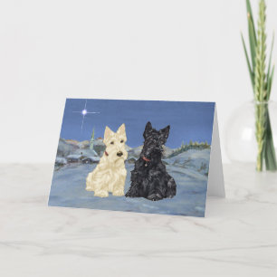 Cartão De Festividades Scottish Terrier Greeting Card