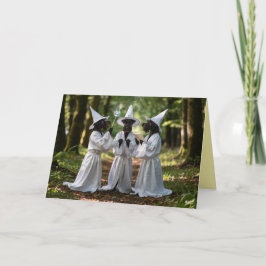 Cartão De Festividades Scottish Terrier Witch Halloween Card