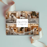 Cartão De Festividades Script 4 Photo Collage Happy Howlidays Foto do Cão<br><div class="desc">Seu cachorro é a estrela da temporada, e esta placa de colagem de 4 fotos "Feliz Feliz Feliz Feliz Natal" é uma maneira divertida de compartilhar seu espírito de feriado! A escrita de caligrafia acrescenta um toque festivo, enquanto a colagem permite mostrar os momentos mais bonitos do seu animal de...</div>