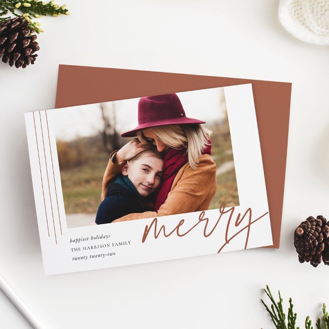 Cartão De Festividades Script de atenuação | FELIZ | Foto horizontal (Criador carregado)