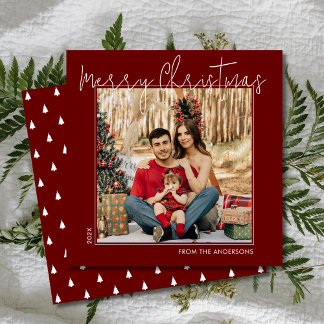 Cartão De Festividades Script Feliz Natal Mínimo 1 Praça Vermelha Foto