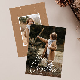 Cartão De Festividades Script manuscrito Feliz Natal 2 Foto