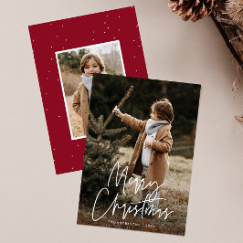 Cartão De Festividades Script manuscrito Feliz Natal 2 Foto