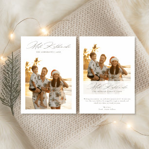 Cartão De Festividades Script Mele Kalikimaka Foto de Família Tropical