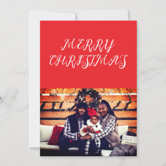 Cartão De Festividades Script Moderno de Natal Alegre Foto 