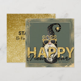 Cartão De Festividades Script Personalizado De Leitura Dourada De Elf Fun