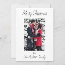 Cartão De Festividades Script simples e limpo