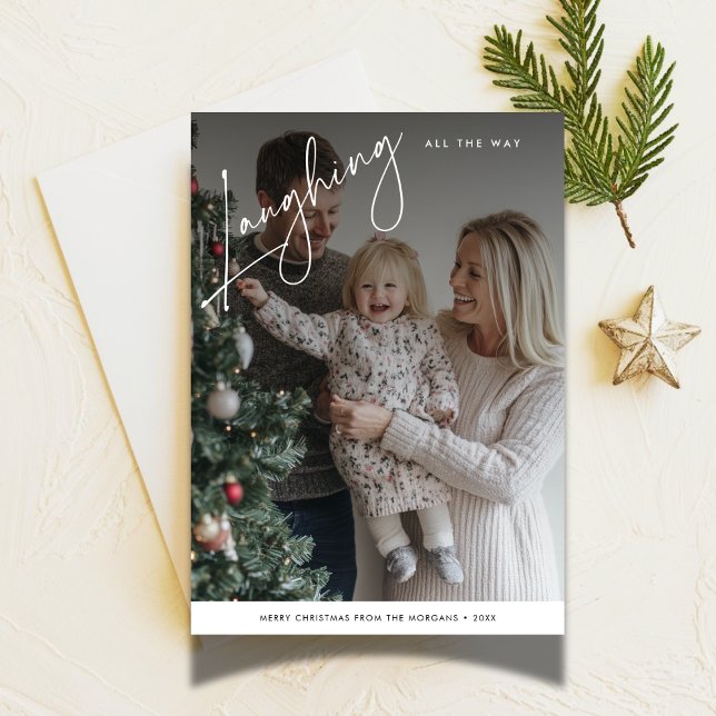 Cartão De Festividades Scripts Rindo De Uma Foto De Natal Muito Engraçada (Criador carregado)