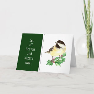 Cartão De Festividades Scripture Christmas Let all Heaven and Nature Sing