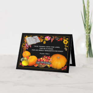 Cartão De Festividades SCRIPTURE THANKSGIVING Card