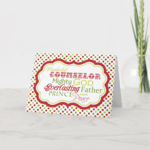 Cartão De Festividades Scripture Verse Christmas Card-Isaiah 9:6-BLANK