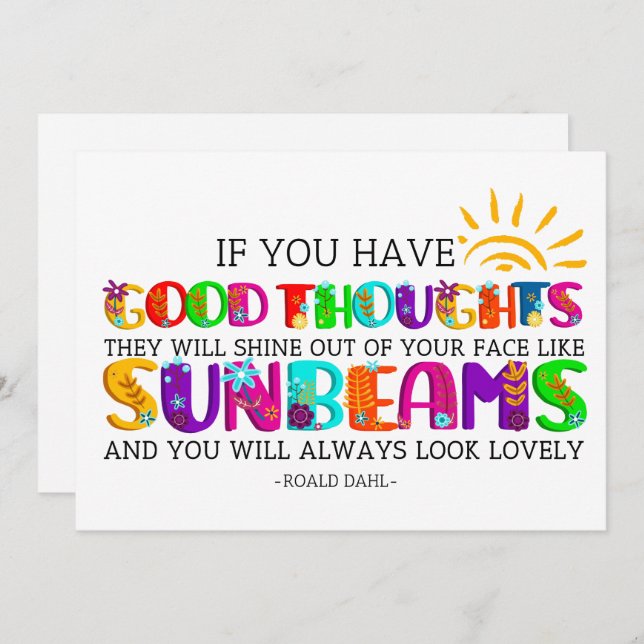 Cartão De Festividades Se Tiver Boas Ideias Eles Irão Brilhar (Frente/Verso)