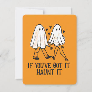 Cartão De Festividades Se Você Tem, Assombre Isso – Cute Casal Fantasma