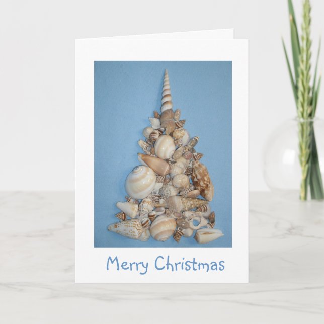 Cartão De Festividades Sea Shell Christmas Card (Frente)