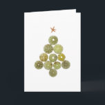 Cartão De Festividades Sea Urchin Christmas Tree<br><div class="desc">The perfect tree for a seaside Christmas,  topped with a red starfish.</div>