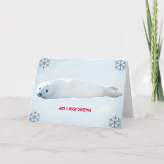Cartão De Festividades Seal Pup Christmas Card
