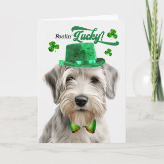 Cartão De Festividades Sealyham Terrier Se Sentindo Sortudo Dia de São Pa