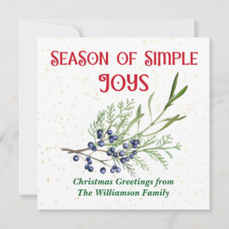Cartão De Festividades Season of Simple Joys Blue Juniper Christmas