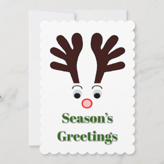 Cartão De Festividades Season’s Greetings Flat Holiday Card