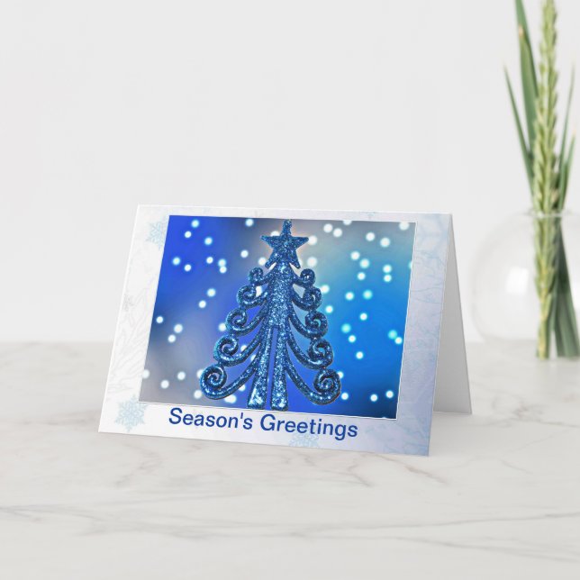 Cartão De Festividades Season's Greetings Customizable (Frente)