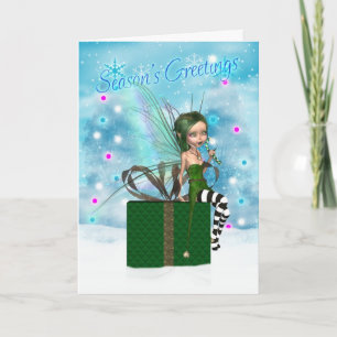 Cartão De Festividades Season's Greetings - Cutte Little Christmas Fairy