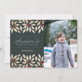 Cartão De Festividades Season's Greetings Paper Holiday Card