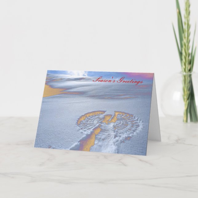 Cartão De Festividades Season's Greetings - Snow Angel (Frente)