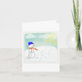 Cartão De Festividades Season's greetings snowman card- Holiday fun