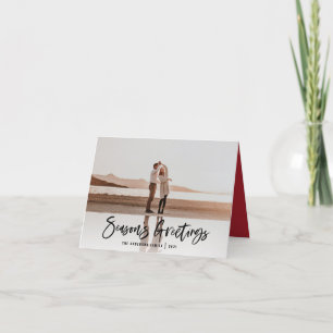 Cartão De Festividades Seasons saúda o Natal moderno e mínimo