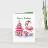 Seasons Saudações cor-de-rosa flamingo personalizá