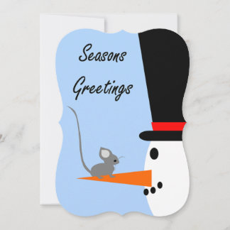 Cartão De Festividades Seasons Saudações Snowman