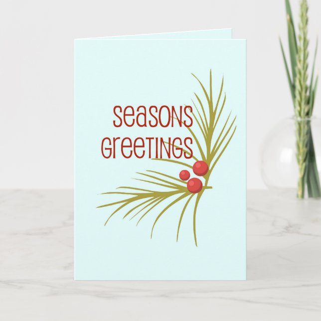 Cartão De Festividades SeasonsGreetings (Frente)