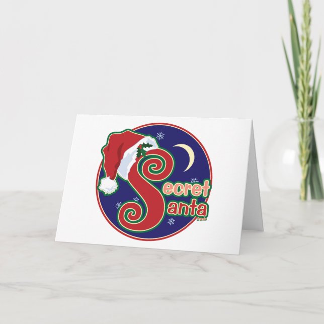 Cartão De Festividades Secret Santa (Frente)