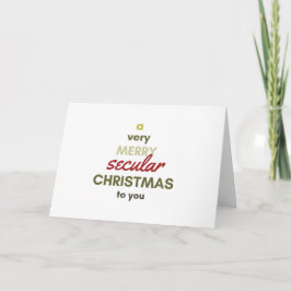 Cartão De Festividades Secular Christmas card for atheists/non-Christians