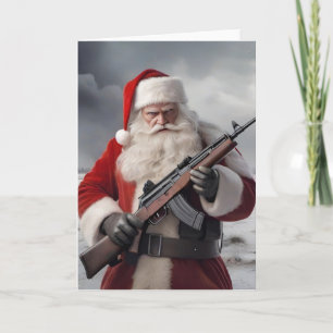 Cartão De Festividades Segunda Emenda Papais noeis Engraçado Natal