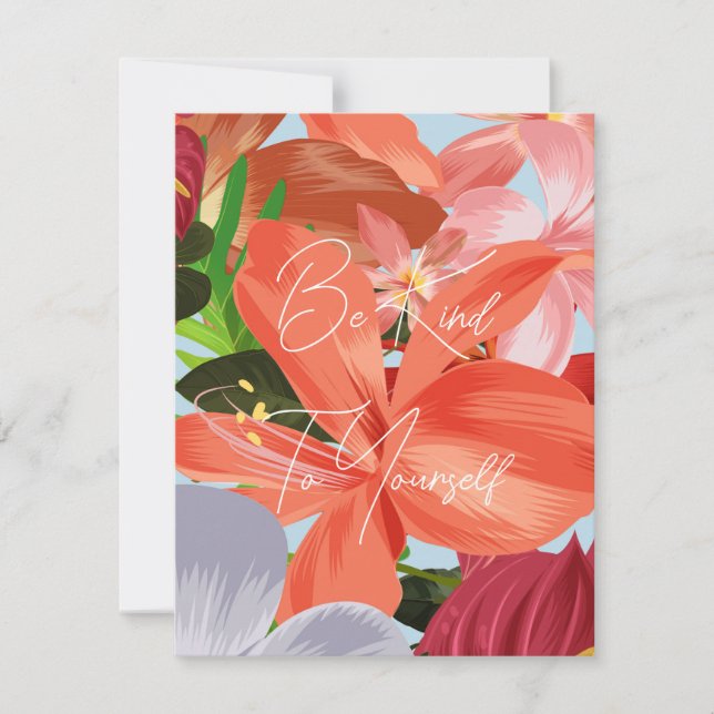 Cartão De Festividades Seja gentil com sua placa plana (Frente)