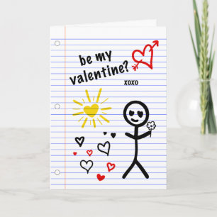 Cartão De Festividades seja meu caderno de valentine papel esboços