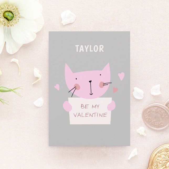 Cartão De Festividades Seja meu Namorados Cat (Criador carregado)