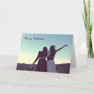 Cartão De Festividades Seja meu Namorados (lésbica/bissexual)