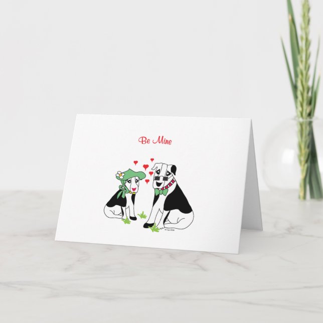 Cartão De Festividades Seja Mim - Cachorros Bonitos Adoram (Frente)