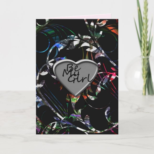 Cartão De Festividades "Seja minha menina " * (Frente)