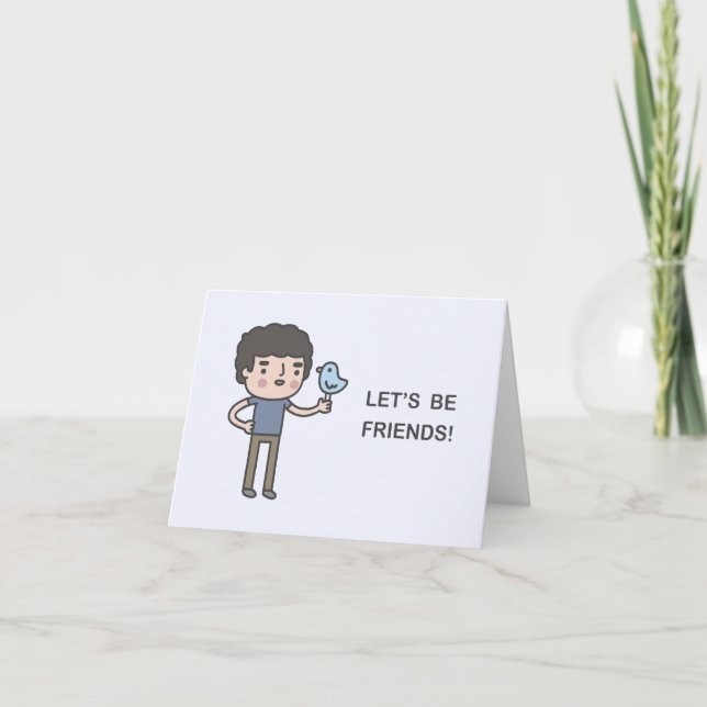 Cartão De Festividades Sejamos Amigos! (Frente)