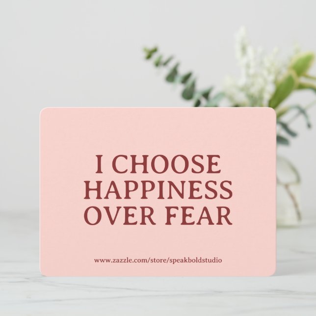 Cartão De Festividades Self-Love Card, Custom Gift, Inspirational Message (Em pé/Frente)