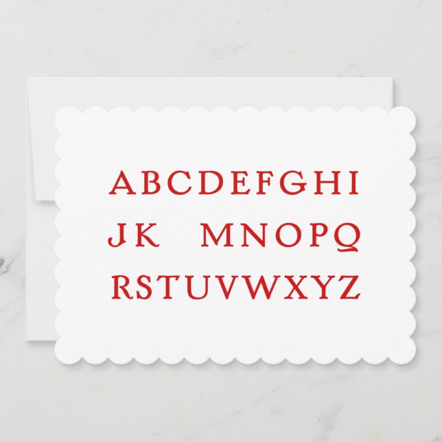 Cartão De Festividades Sem alfabeto "Piada" L (Noel) (Frente)